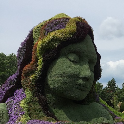 Garden sculpture of Gaia
